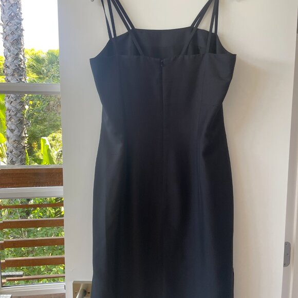 Barry Bricken Collection Black Double Strap Dress, Size 14 - Picture 2 of 4